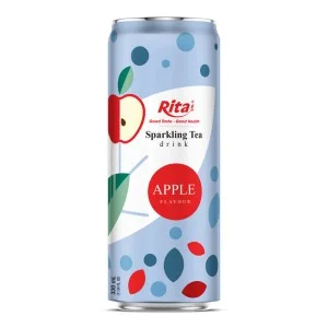330ml 光滑罐苹果味起泡茶饮料