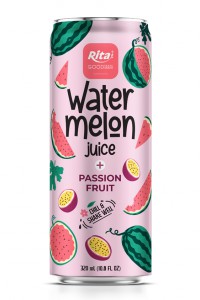 Watermelon with Fruit 320ml sleek can 06 2