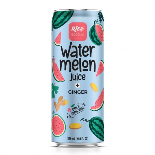 Watermelon with Fruit 320ml sleek can 08