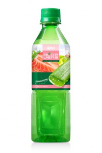 健康芦荟草莓味500ml绿色宠物瓶