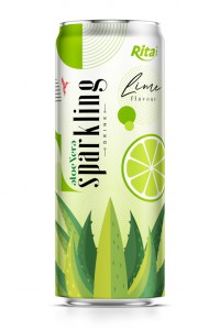 aloe vera juice sparkling lime flavor drink