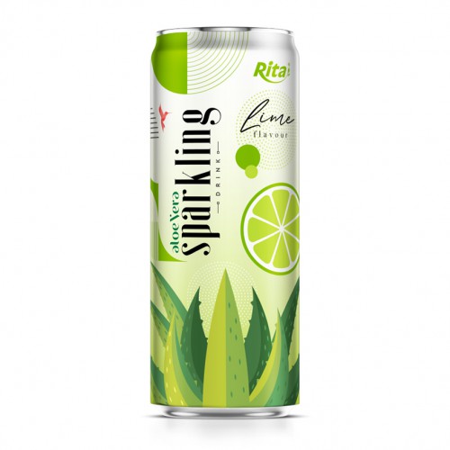 aloe vera juice sparkling lime flavor drink