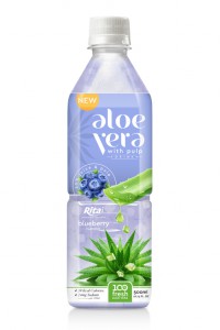 aloe vera pulp juice with blueberry 500ml Pet squares