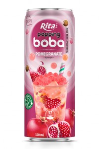 best popping boba with pomegranate flavor canned drink