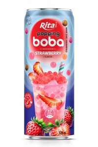 best popping boba with strawberry flavor canned drink