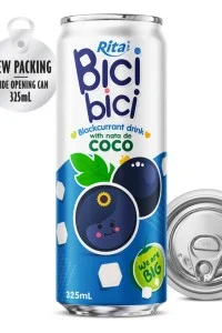 Bici Bici 黑加仑椰果饮料 325ml（宽口罐）