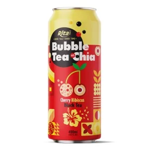 最优质奇亚籽和芙蓉果珍珠奶茶 490ml 细罐装