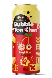 最优质奇亚籽和芙蓉果珍珠奶茶 490ml 细罐装