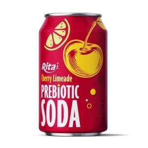樱桃青柠益生元汽水 330ml 短罐装