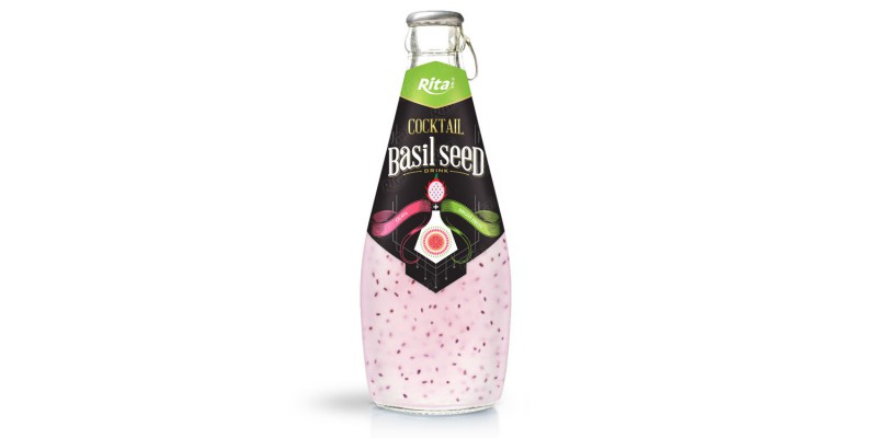 cocktail flavor with basil seed 290ml  1
