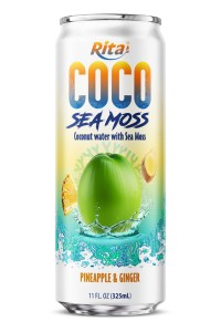 RITA Coco Sea Moss 椰子水配海藻菠萝生姜味 325ml 细罐