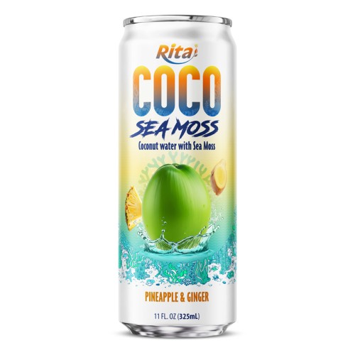 RITA Coco Sea Moss 椰子水(菠萝生姜味)325ml 细罐