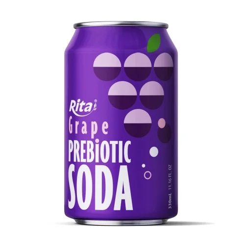 葡萄风味益生元苏打水 330ml 短罐装
