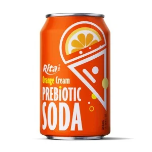 橙味奶油益生元气苏打水 330ml 短罐装