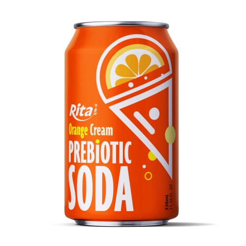 橙味奶油益生元气苏打水 330ml 短罐装