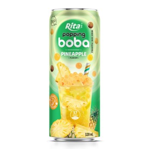 热销爆款波霸茶 菠萝味 320ml 细罐装