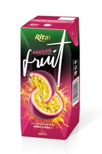 私人标签产品在 aseptic 的水果激情汁