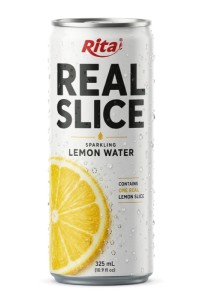 RITA 真实柠檬片气泡水 325ml 细罐 – 清爽饮品