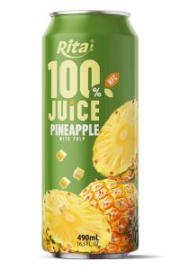 Rita 100% 纯 菠萝 果汁 罐装 490ml
