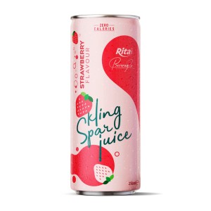 起泡饮料 草莓味气泡饮料 250ml 细长罐