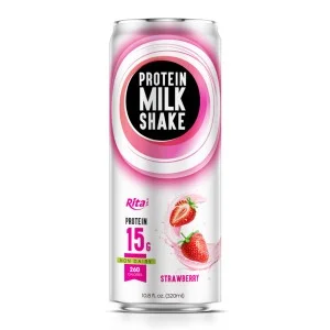 10.8 FL Oz (Non-Dairy) Protein Milk Shake With Strawberry Juice
